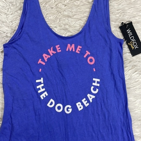 NWT WILDFOX Sun Dog Beach Poolside Baja Blue Cover Up Tunic Dress - Picture 6 of 9